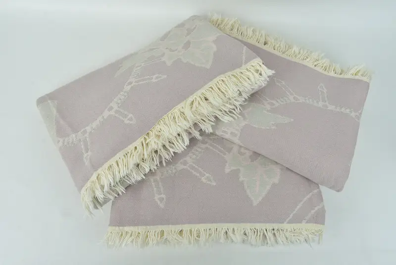 Bachelorette Party Items, Monogram Blanket, Turkish Bedcover, Housewarming Gift, Grandma Gift, Throw Blanket, 88x64 Cotton Make-Up Patterned Towel - 8