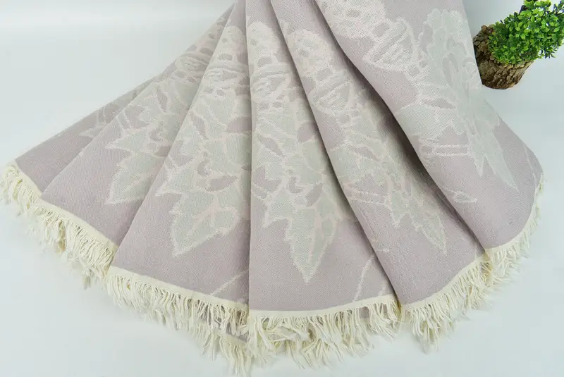 Bachelorette Party Items, Monogram Blanket, Turkish Bedcover, Housewarming Gift, Grandma Gift, Throw Blanket, 88x64 Cotton Make-Up Patterned Towel - 6