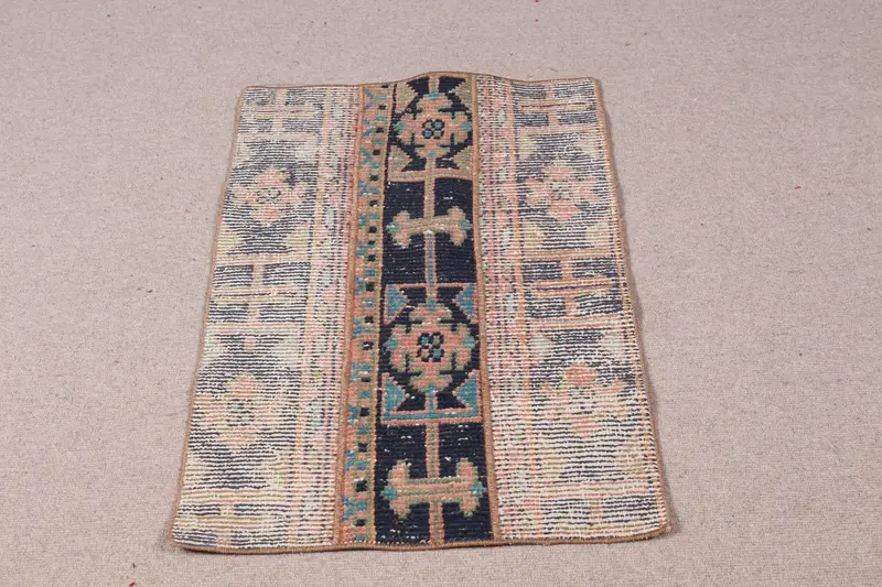 Rosa und blauer Ombré-Teppich, 2 x 3,1 Fuß, schicke Ergänzung