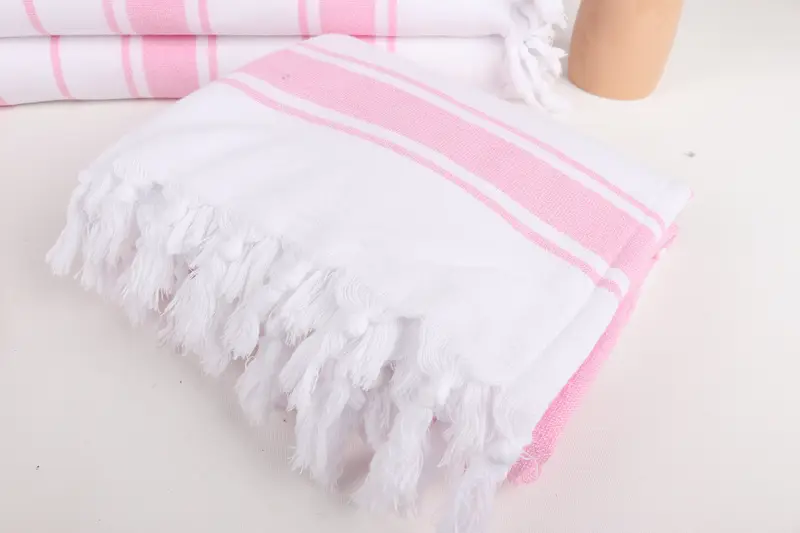Turkish Towel Beach, Bachelorette Party Gift, Personalized Wedding Gift For Couple, Spa Gift Towel, 68x36 Cotton Striped Terry Towel, Turkish towel - 5