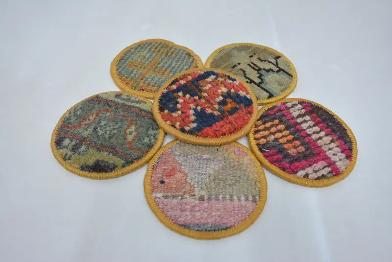 Montaña rusa Kilim verde y roja, montaña rusa circular única