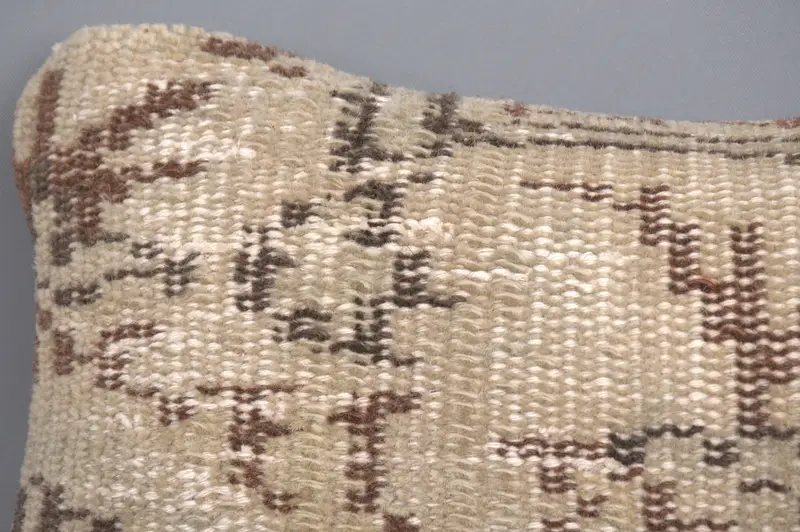 Cushion Case, 8x16 Beige Pillow Sham, Turkish Pillow, Boho Pillow, Couch Pillow Cover, Boho Throw Pillow Case, Boho Pillow Sham Cover - 5