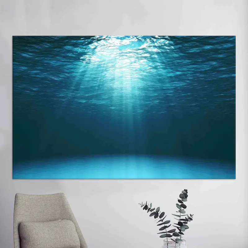 水中トロピカル キャンバス: 鮮やかな海岸アート プリント