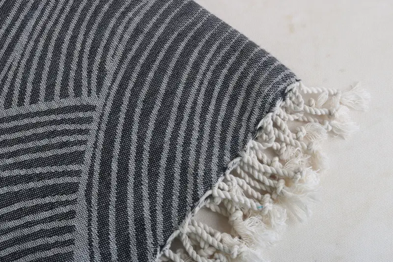 Beach towel, Decorative Towel, 68x40 Cotton Striped Design Towel, Gym Towel, Personalized Wedding Gift For Couple, Monogram Beach Towel, Custom Gift - 5
