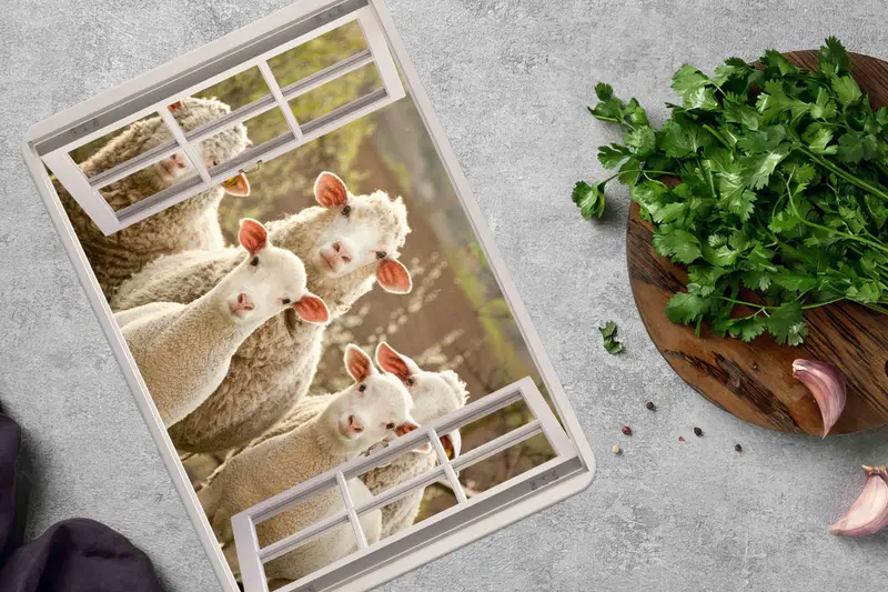 Coastal Sheep ガラスまな板、農家のキッチンの必需品