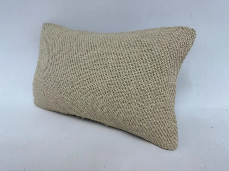 12x20 Beige Cushion Cover, Cushion Case, Tribal Cushion Cover, Throw Kilim Pillow, Gift Pillow, Pillow for Couch, Handmade Rug Seat Pillow Case - 4
