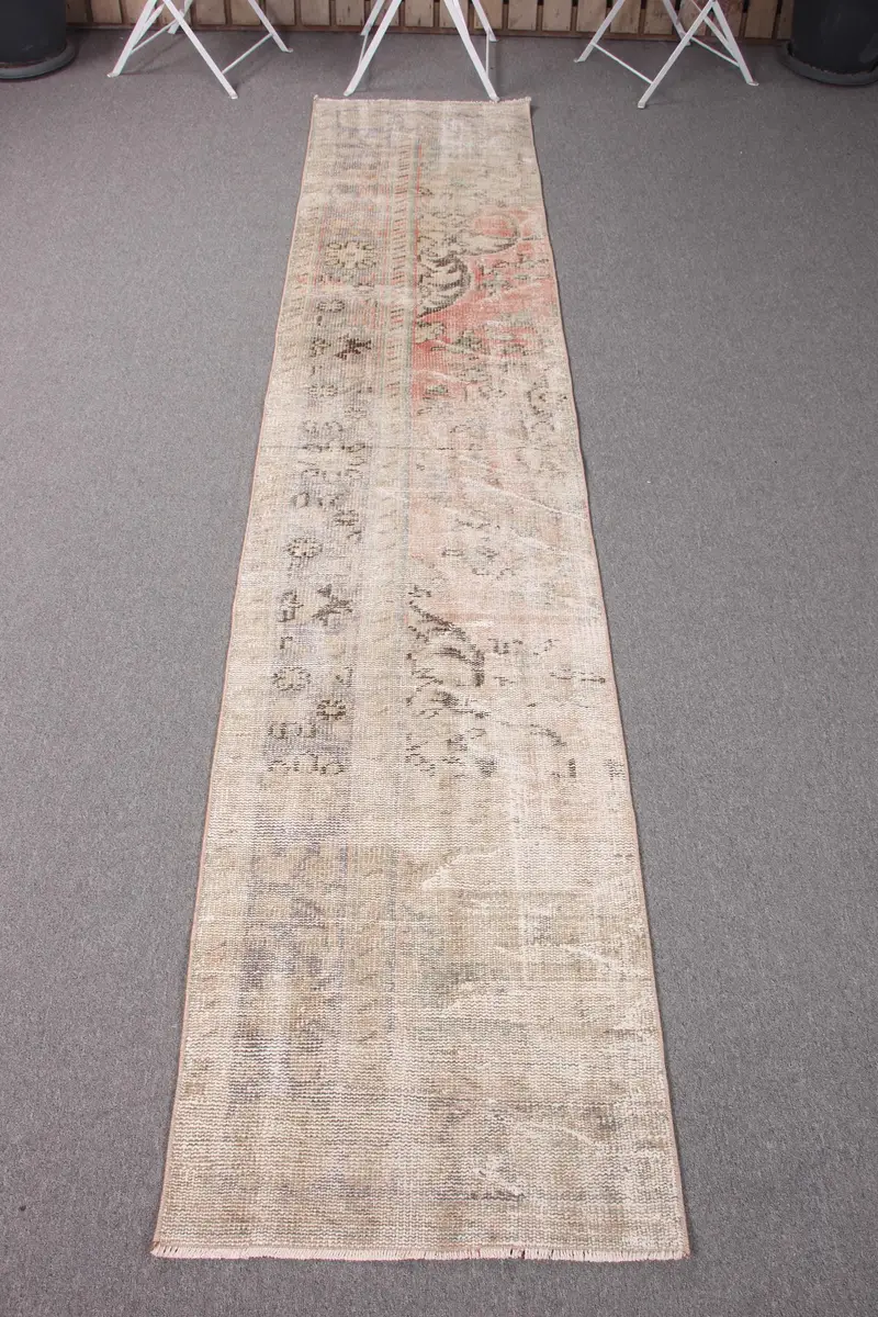 Yeşil ve Kırmızı Hayvan Baskılı Halı, 2x9,6 ft Zarif Dekor