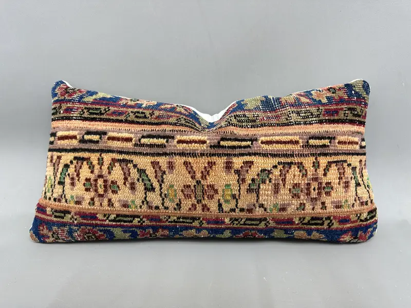 Handgefertigtes südwestliches Kissen, Vintage-Kissen in Grün und Orange