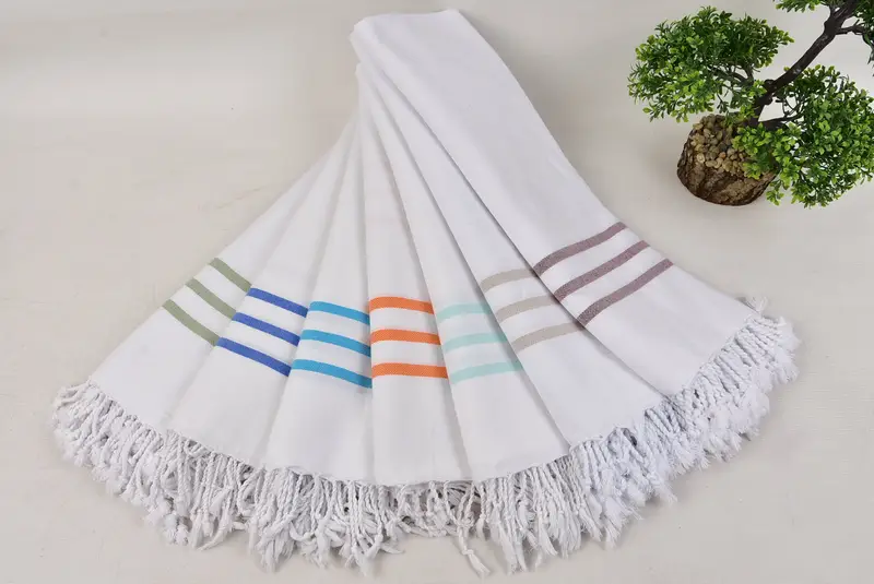 Customized Towels, Bridesmaid Gifts, Summer Gift, 40x24 Cotton Striped Towel, Personalized Gift, Gift For The Home, Bathroom Towels, Gift For Him - 4