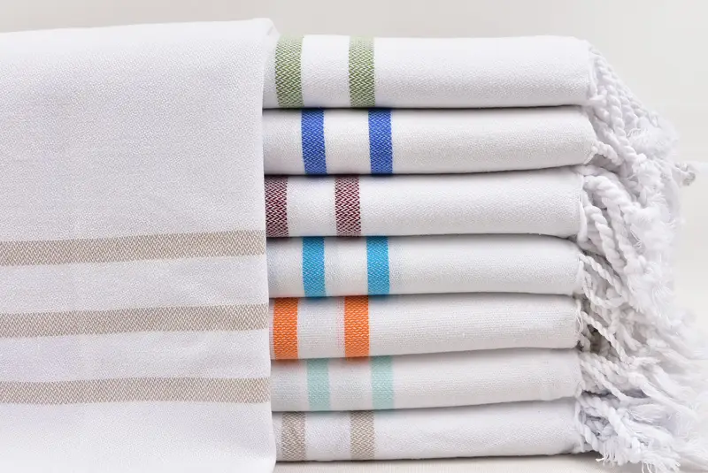 Customized Towels, Bridesmaid Gifts, Summer Gift, 40x24 Cotton Striped Towel, Personalized Gift, Gift For The Home, Bathroom Towels, Gift For Him - 1