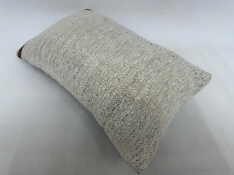Cushion, Southwestern Pillow Sham, Seat Pillow, Kilim Pillow Cover, 12x20 White Cushion Cover, Pillow for Sofa, Interior Designer Pillow - 6