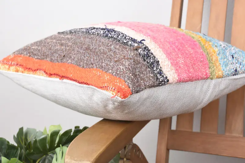 Designer Throw Pillow, 16x16 Pink Pillow Cover, Kilim Pillow, Cushion Cover, Garden Cushion, Pillow for Sofa, Antique Pillows - 6