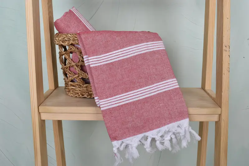Wedding Day Gift For Bride, Turkish beach towel, 70x30 Cotton Striped Towel, Absorbent Turkish towel, Beach Size Towel, Monogram Beach Towel - 4