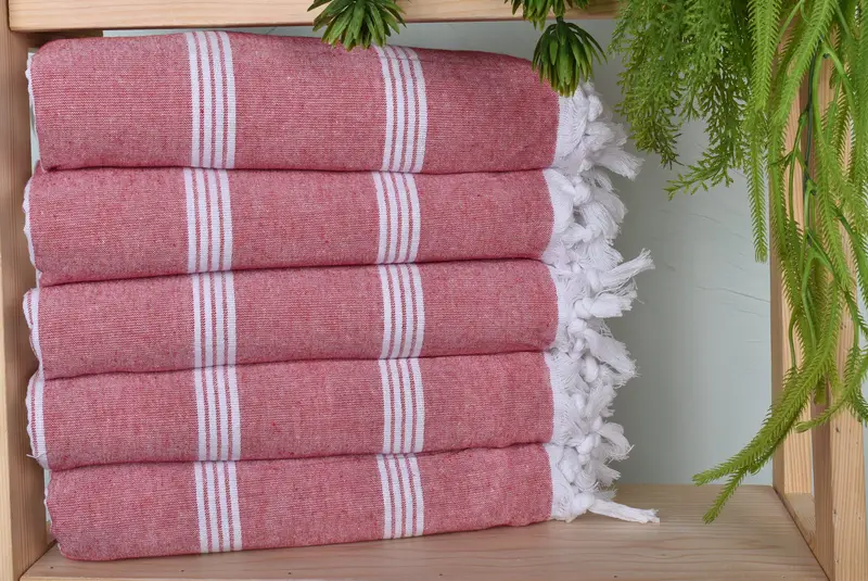 Wedding Day Gift For Bride, Turkish beach towel, 70x30 Cotton Striped Towel, Absorbent Turkish towel, Beach Size Towel, Monogram Beach Towel - 1