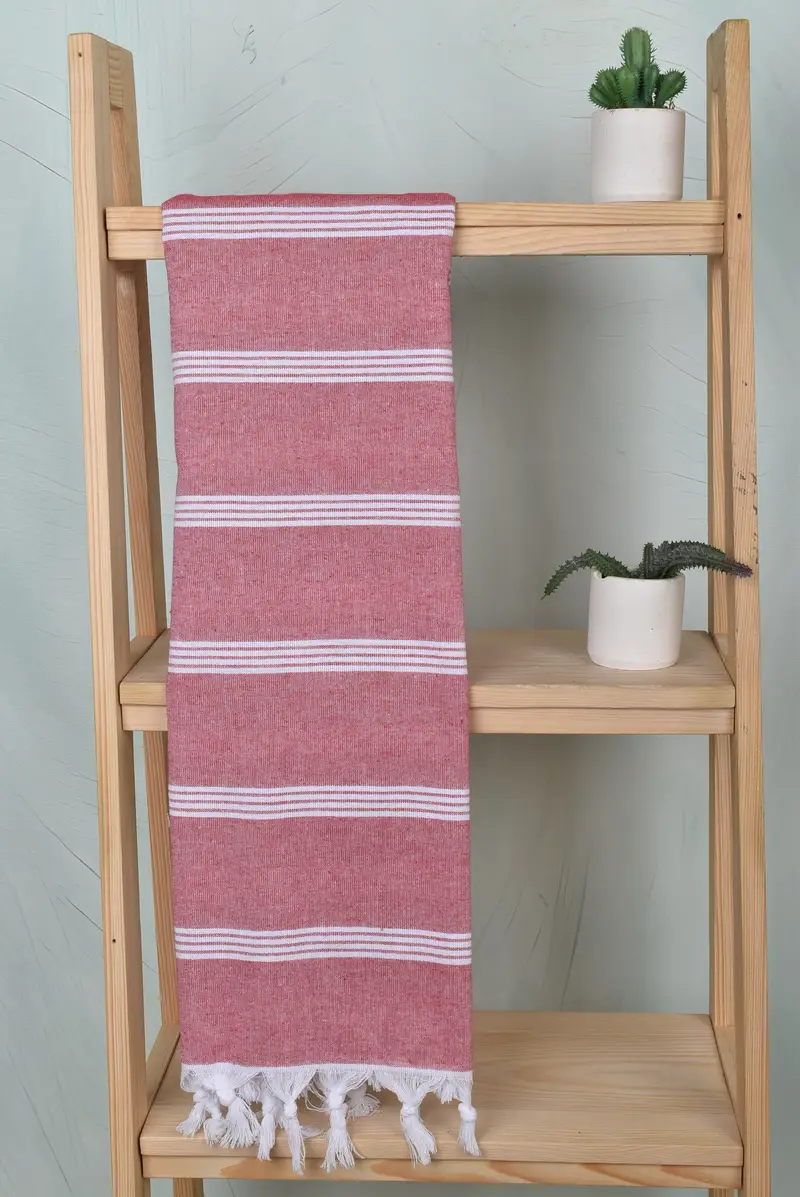 Wedding Day Gift For Bride, Turkish beach towel, 70x30 Cotton Striped Towel, Absorbent Turkish towel, Beach Size Towel, Monogram Beach Towel - 8