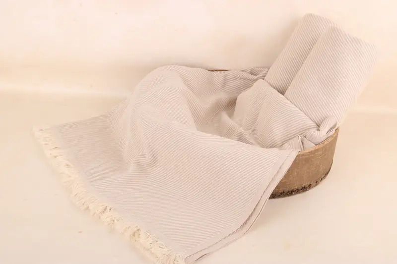Personalized Turkish Towel, Sand-free towel, Home Decor Gifts, Scarf Towel, Customized Towels, 70x36 Cotton Striped Towel, Bridemaids Beach Towel - 6