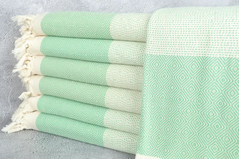 Gift For The Home Decor, Home Gift, Bridal Shower Gift, Turkish Beach Blanket, Bedspread, Monogram Blanket, 104x80 Cotton Diamond Towel - 1