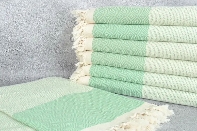 Gift For The Home Decor, Home Gift, Bridal Shower Gift, Turkish Beach Blanket, Bedspread, Monogram Blanket, 104x80 Cotton Diamond Towel - 2