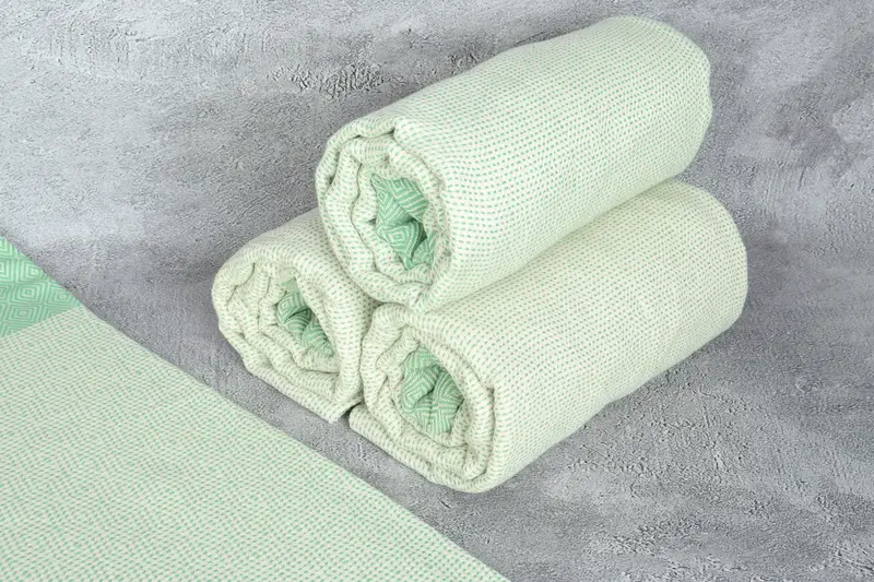 Gift For The Home Decor, Home Gift, Bridal Shower Gift, Turkish Beach Blanket, Bedspread, Monogram Blanket, 104x80 Cotton Diamond Towel - 8