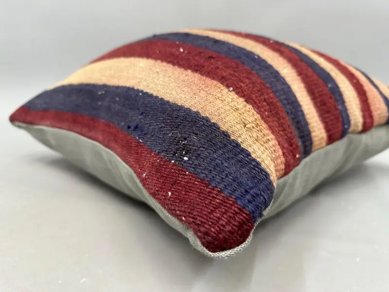 Vintage Kilim Pillow, Anatolian Cushion, Home Decor Pillow, Boho Pillow Sham Cover, Pet Pillow Case, Pillow Cover, 20x20 Beige Cushion - 6