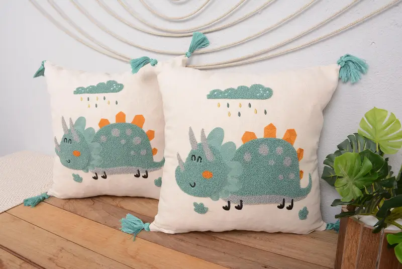 Handgefertigtes Southwestern-Wurfkissen, besticktes Vintage-Kissen