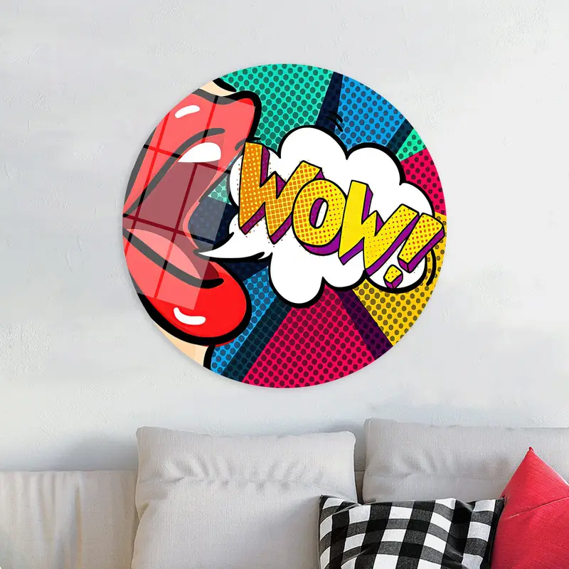 Vibrant Pop Art Canvas: Urban Graffiti, Woman WOW, Omg Shock
