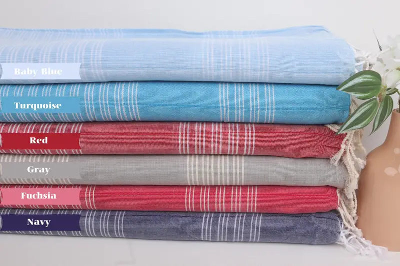 Bachelorette Party Favors, Luxury towel, Gift For Best Friend, Organic Cotton Towel, Lightweight Turkish towel, 70x40 Cotton Striped Towel - 3