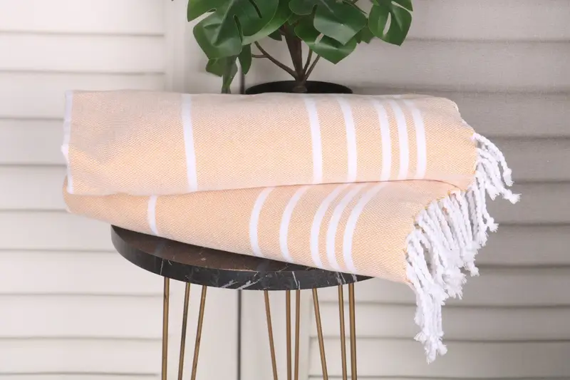 Spa Gift, Organic Tea Towel, Personalized Hand Towel, Bridesmaid Gifts, Wedding Favors, Towel With Name, Holiday Towel, 38x18 Cotton Striped Towel - 3
