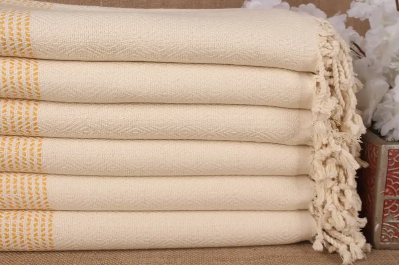 バチェロレッテパーティー ブライドメイド マスタードコットンタオル 40x71インチ