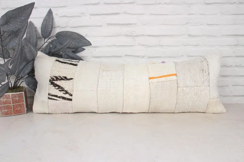 Kilim Pillow Cover, Cushion Cover, Vintage Kilim Pillow, Kilim Pillow, Lounge Throw Pillow Cover, 12x36 White Pillow Case, One Of A Kind Cushion - 1