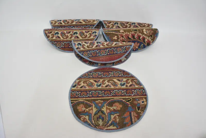 Elegant Red & Bronze Placemats, 12x12 Inches Decorative Table Mats