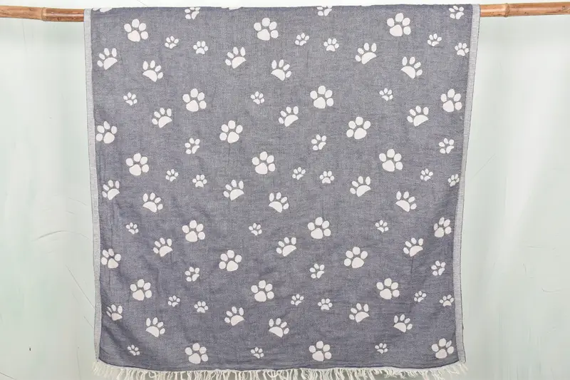 Bath towel, 70x36 Cotton Paw Design Towel, Best Friend Wedding Gift, Baby Boy Gift, Personalized Wedding Gift, Summer Towel, Bachelorette Gifts - 1