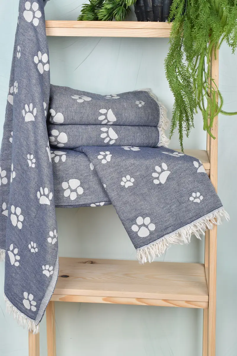 Bath towel, 70x36 Cotton Paw Design Towel, Best Friend Wedding Gift, Baby Boy Gift, Personalized Wedding Gift, Summer Towel, Bachelorette Gifts - 7