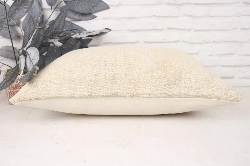 Car Pillow Case, 16x24 Beige Pillow Sham, Cushion Case, Gift Pillow, Farmhouse Pillow Cover, Ethnical Kilim Rug Pillow, Boho Pillow Sham Cover - 5