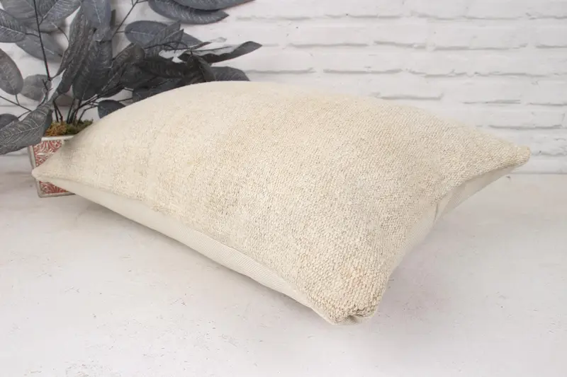 Car Pillow Case, 16x24 Beige Pillow Sham, Cushion Case, Gift Pillow, Farmhouse Pillow Cover, Ethnical Kilim Rug Pillow, Boho Pillow Sham Cover - 6