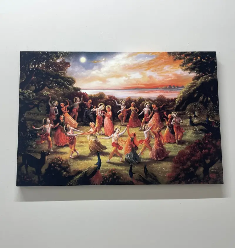 Eleganter Radha-Krishna-Tanz-Leinwanddruck – Hindu-Geschenk
