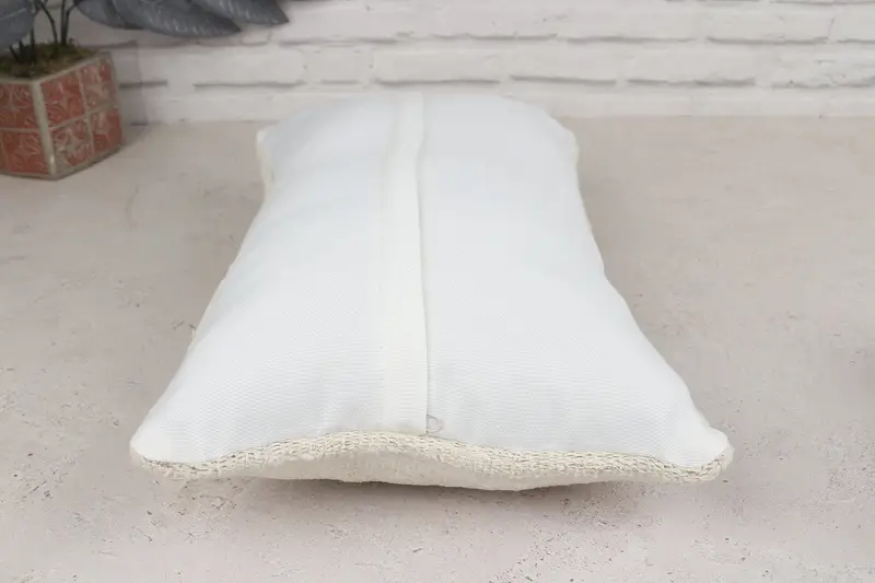 Traditional Pillow Sham, Boho Pillow Sham Cover, Kilim Pillow, Cushion Cover, Throw Kilim Pillow, 12x20 White Pillow Cover, Car Pillow Case - 5