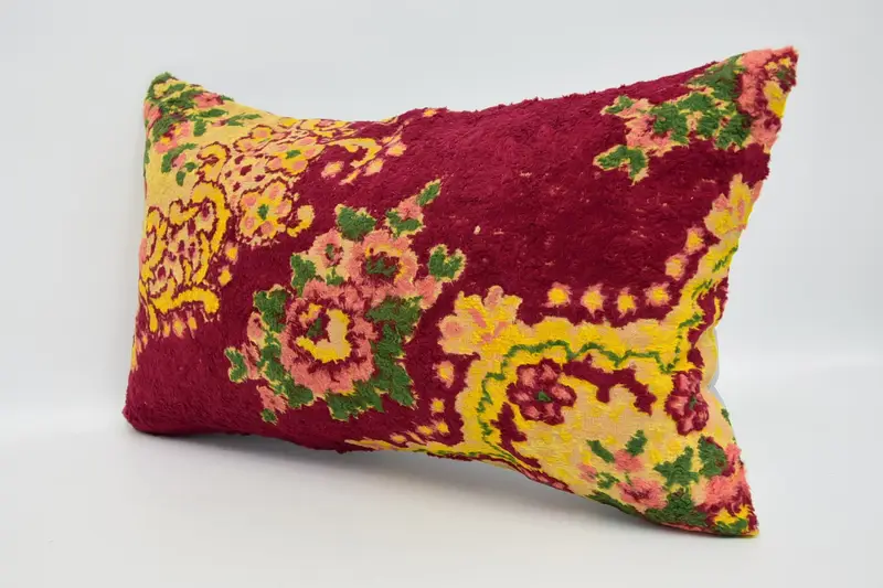 Tapestry Cushion Cover, Vintage Pillow, Kilim Cushion Sham, 12x20 Red Pillow Case, Christmas Pillow, Outdoor Pillow, Boho Pillow, Pillow Cover - 4
