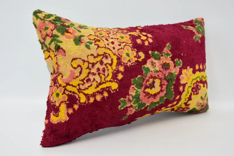 Tapestry Cushion Cover, Vintage Pillow, Kilim Cushion Sham, 12x20 Red Pillow Case, Christmas Pillow, Outdoor Pillow, Boho Pillow, Pillow Cover - 3