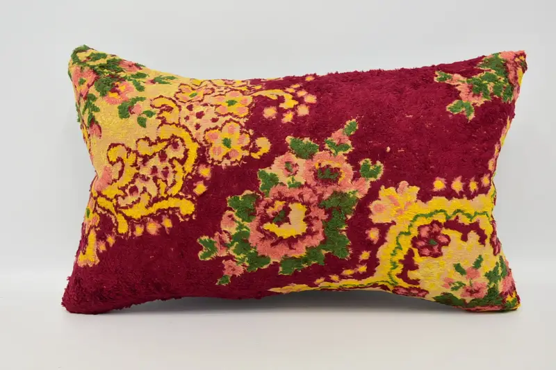 Tapestry Cushion Cover, Vintage Pillow, Kilim Cushion Sham, 12x20 Red Pillow Case, Christmas Pillow, Outdoor Pillow, Boho Pillow, Pillow Cover - 1