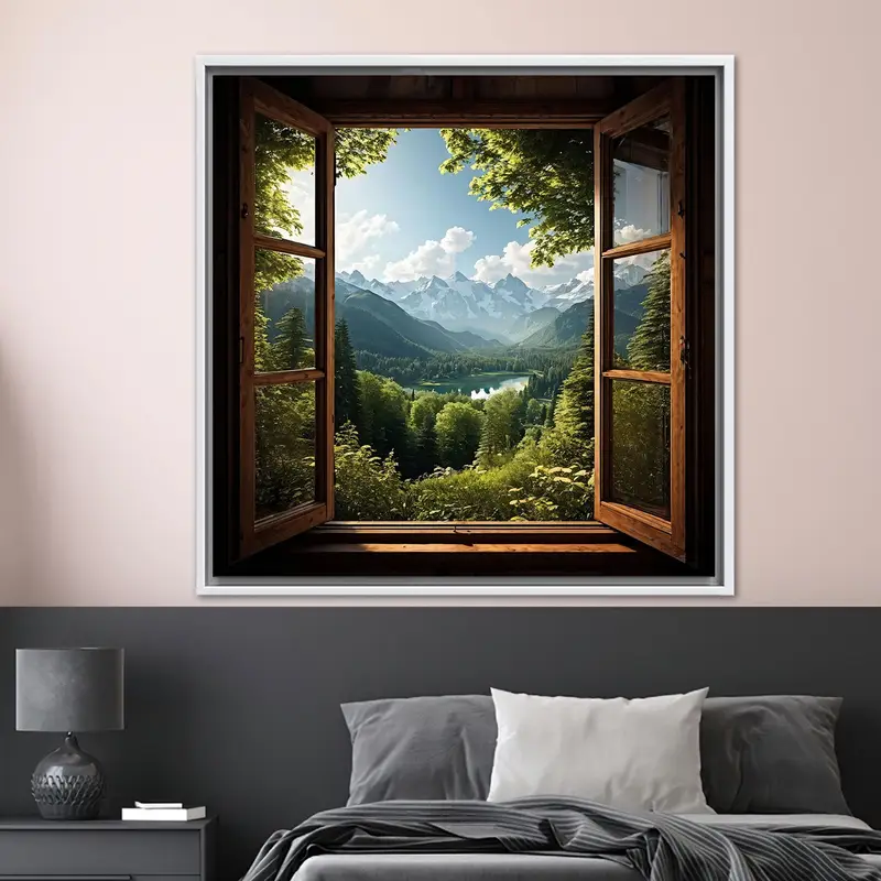 Zarif Doğa Manzarası Kanvas: Pencere Çerçeveniz için Baskılı Sanat
