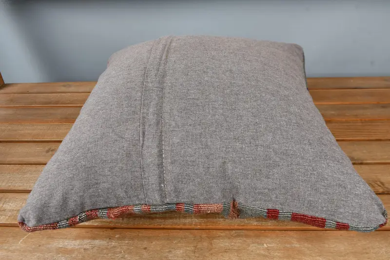 Accent Pillow Sham, Pillow for Sofa, Pillow Sham, 16x16 Brown Pillow Cover, Bohemian Cushion Pillow Sham, Pillow for Couch, Kilim Cushion Sham - 5