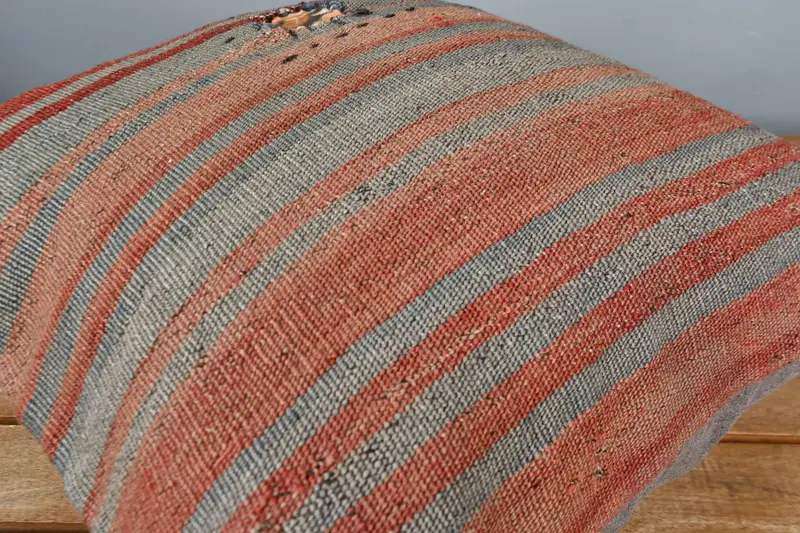 Accent Pillow Sham, Pillow for Sofa, Pillow Sham, 16x16 Brown Pillow Cover, Bohemian Cushion Pillow Sham, Pillow for Couch, Kilim Cushion Sham - 4
