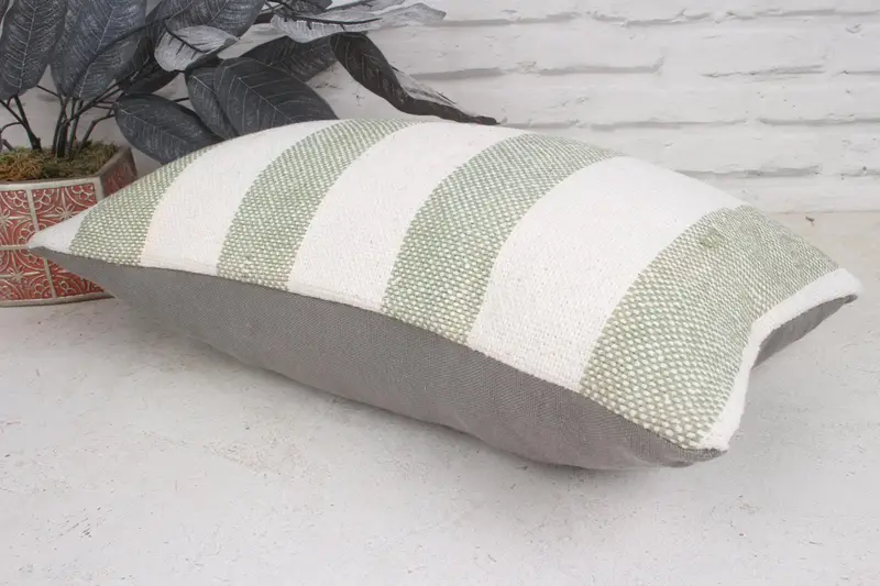 Cushion Cover, 12x20 White Cushion Cover, Customized Pillow Cover, Ikat Pillow Cover, Home Decor Pillow, Throw Kilim Pillow, Boho Pillow - 6
