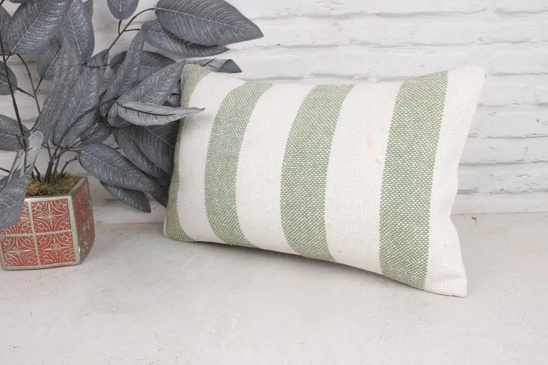 Cushion Cover, 12x20 White Cushion Cover, Customized Pillow Cover, Ikat Pillow Cover, Home Decor Pillow, Throw Kilim Pillow, Boho Pillow - 4
