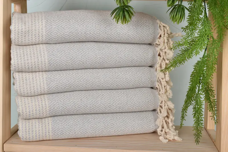 70x40 Cotton Chevron Towel, Hammam towel, Soft towel, Organic Cotton Towel, Embroidery Towel, Valentines Gift, Personalized Towel Gift, Summer Gift - 2