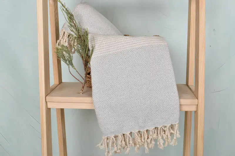 70x40 Cotton Chevron Towel, Hammam towel, Soft towel, Organic Cotton Towel, Embroidery Towel, Valentines Gift, Personalized Towel Gift, Summer Gift - 4