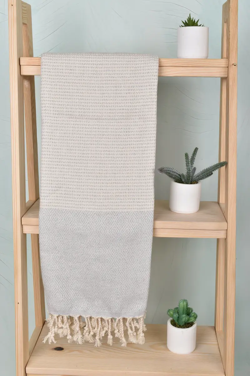 70x40 Cotton Chevron Towel, Hammam towel, Soft towel, Organic Cotton Towel, Embroidery Towel, Valentines Gift, Personalized Towel Gift, Summer Gift - 8
