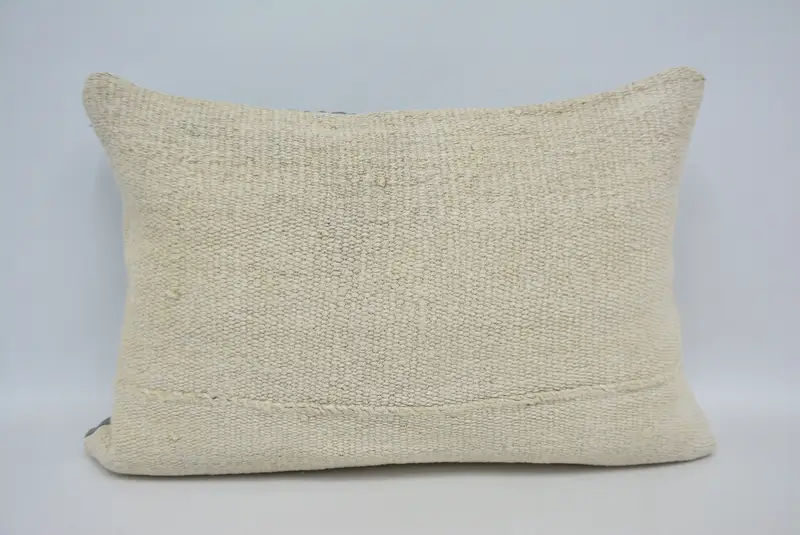 Turkish Kilim Pillow, 20x28 White Cushion Case, Interior Designer Pillow, Outdoor Throw Cushion Case, Cushion Cover, Vintage Pillow - 1