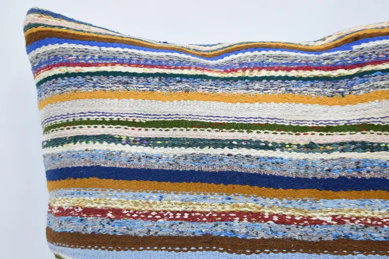 Interior Designer Pillow, 28x28 Blue Cushion Case, Antique Pillows, Pillow Case, Handmade Kilim Cushion, Couch Cushion, Garden Cushion Cover - 2